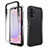 Silikon Hülle Handyhülle Ultra Dünn Flexible Schutzhülle Tasche Transparent Vorder und Rückseite 360 Grad Ganzkörper Farbverlauf JX1 für Samsung Galaxy A13 4G Schwarz