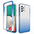 Silikon Hülle Handyhülle Ultra Dünn Flexible Schutzhülle Tasche Transparent Vorder und Rückseite 360 Grad Ganzkörper Farbverlauf JX1 für Samsung Galaxy A33 5G Blau