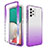 Silikon Hülle Handyhülle Ultra Dünn Flexible Schutzhülle Tasche Transparent Vorder und Rückseite 360 Grad Ganzkörper Farbverlauf JX1 für Samsung Galaxy A33 5G Violett