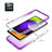 Silikon Hülle Handyhülle Ultra Dünn Flexible Schutzhülle Tasche Transparent Vorder und Rückseite 360 Grad Ganzkörper Farbverlauf JX1 für Samsung Galaxy A52 5G