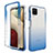 Silikon Hülle Handyhülle Ultra Dünn Flexible Schutzhülle Tasche Transparent Vorder und Rückseite 360 Grad Ganzkörper Farbverlauf JX1 für Samsung Galaxy M12 Blau