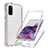 Silikon Hülle Handyhülle Ultra Dünn Flexible Schutzhülle Tasche Transparent Vorder und Rückseite 360 Grad Ganzkörper Farbverlauf JX1 für Samsung Galaxy S20 Klar