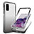 Silikon Hülle Handyhülle Ultra Dünn Flexible Schutzhülle Tasche Transparent Vorder und Rückseite 360 Grad Ganzkörper Farbverlauf JX1 für Samsung Galaxy S20 Schwarz