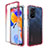 Silikon Hülle Handyhülle Ultra Dünn Flexible Schutzhülle Tasche Transparent Vorder und Rückseite 360 Grad Ganzkörper Farbverlauf JX1 für Xiaomi Redmi Note 11 Pro 4G Rot