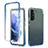 Silikon Hülle Handyhülle Ultra Dünn Flexible Schutzhülle Tasche Transparent Vorder und Rückseite 360 Grad Ganzkörper Farbverlauf M01 für Samsung Galaxy S23 Plus 5G Blau