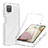 Silikon Hülle Handyhülle Ultra Dünn Flexible Schutzhülle Tasche Transparent Vorder und Rückseite 360 Grad Ganzkörper Farbverlauf YB1 für Samsung Galaxy A12 5G Klar