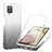 Silikon Hülle Handyhülle Ultra Dünn Flexible Schutzhülle Tasche Transparent Vorder und Rückseite 360 Grad Ganzkörper Farbverlauf YB1 für Samsung Galaxy A12 5G Schwarz
