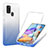 Silikon Hülle Handyhülle Ultra Dünn Flexible Schutzhülle Tasche Transparent Vorder und Rückseite 360 Grad Ganzkörper Farbverlauf YB1 für Samsung Galaxy A21s Blau