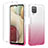 Silikon Hülle Handyhülle Ultra Dünn Flexible Schutzhülle Tasche Transparent Vorder und Rückseite 360 Grad Ganzkörper Farbverlauf YB2 für Samsung Galaxy A12 Nacho Rosa