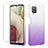Silikon Hülle Handyhülle Ultra Dünn Flexible Schutzhülle Tasche Transparent Vorder und Rückseite 360 Grad Ganzkörper Farbverlauf YB2 für Samsung Galaxy A12 Nacho Violett