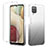 Silikon Hülle Handyhülle Ultra Dünn Flexible Schutzhülle Tasche Transparent Vorder und Rückseite 360 Grad Ganzkörper Farbverlauf YB2 für Samsung Galaxy A12 Schwarz