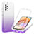 Silikon Hülle Handyhülle Ultra Dünn Flexible Schutzhülle Tasche Transparent Vorder und Rückseite 360 Grad Ganzkörper Farbverlauf ZJ1 für Samsung Galaxy A32 4G Violett