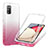 Silikon Hülle Handyhülle Ultra Dünn Flexible Schutzhülle Tasche Transparent Vorder und Rückseite 360 Grad Ganzkörper Farbverlauf ZJ1 für Samsung Galaxy F02S SM-E025F Rosa