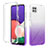 Silikon Hülle Handyhülle Ultra Dünn Flexible Schutzhülle Tasche Transparent Vorder und Rückseite 360 Grad Ganzkörper Farbverlauf ZJ2 für Samsung Galaxy A22s 5G Violett