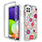 Silikon Hülle Handyhülle Ultra Dünn Flexible Schutzhülle Tasche Transparent Vorder und Rückseite 360 Grad Ganzkörper für Samsung Galaxy A22 4G Rot