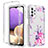 Silikon Hülle Handyhülle Ultra Dünn Flexible Schutzhülle Tasche Transparent Vorder und Rückseite 360 Grad Ganzkörper für Samsung Galaxy A32 4G Rosa