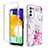 Silikon Hülle Handyhülle Ultra Dünn Flexible Schutzhülle Tasche Transparent Vorder und Rückseite 360 Grad Ganzkörper JX3 für Samsung Galaxy A03s Rosa