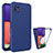Silikon Hülle Handyhülle Ultra Dünn Flexible Schutzhülle Tasche Vorder und Rückseite 360 Grad Ganzkörper für Samsung Galaxy A22 5G Blau