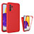 Silikon Hülle Handyhülle Ultra Dünn Flexible Schutzhülle Tasche Vorder und Rückseite 360 Grad Ganzkörper für Samsung Galaxy A72 4G Rot