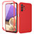 Silikon Hülle Handyhülle Ultra Dünn Flexible Schutzhülle Tasche Vorder und Rückseite 360 Grad Ganzkörper MJ1 für Samsung Galaxy A32 4G Rot