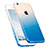 Silikon Hülle Handyhülle Ultra Dünn Schutzhülle Durchsichtig Farbverlauf mit Fingerring Ständer für Apple iPhone 7 Blau