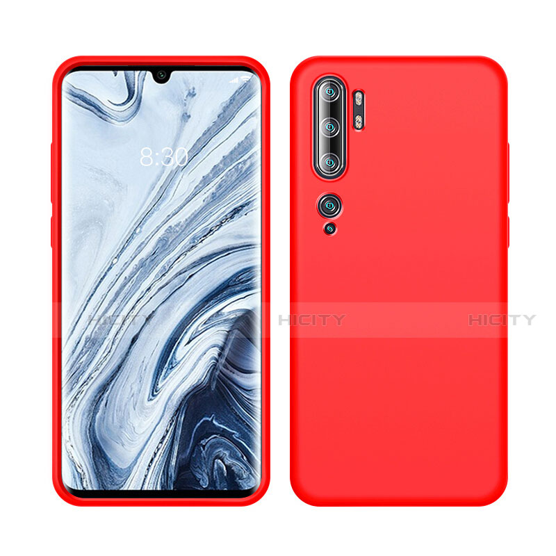 Silikon Hülle Handyhülle Ultra Dünn Schutzhülle Flexible 360 Grad Ganzkörper Tasche C08 für Xiaomi Mi Note 10 Pro Rot