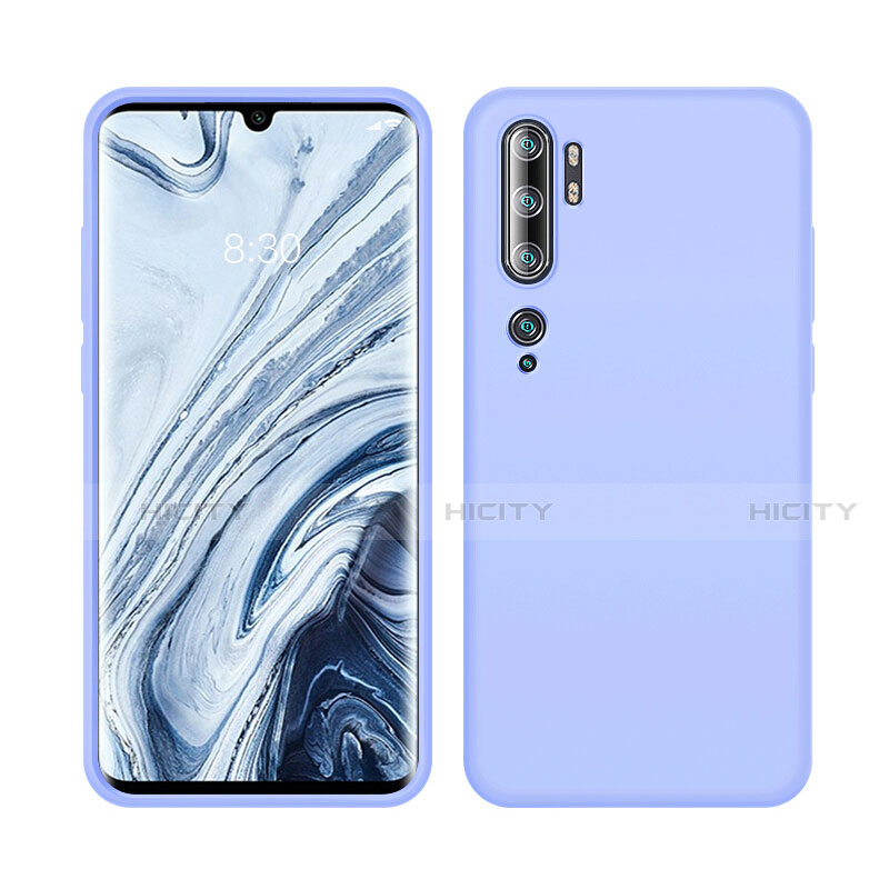 Silikon Hülle Handyhülle Ultra Dünn Schutzhülle Flexible 360 Grad Ganzkörper Tasche C08 für Xiaomi Mi Note 10 Pro Violett