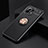 Silikon Hülle Handyhülle Ultra Dünn Schutzhülle Flexible Tasche Silikon mit Magnetisch Fingerring Ständer K01 für Xiaomi Mi 11 Lite 5G Gold und Schwarz