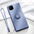 Silikon Hülle Handyhülle Ultra Dünn Schutzhülle Flexible Tasche Silikon mit Magnetisch Fingerring Ständer T01 für Huawei Nova 7i Violett