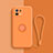 Silikon Hülle Handyhülle Ultra Dünn Schutzhülle Flexible Tasche Silikon mit Magnetisch Fingerring Ständer T01 für Xiaomi Mi 11 Lite 5G Orange