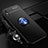 Silikon Hülle Handyhülle Ultra Dünn Schutzhülle Flexible Tasche Silikon mit Magnetisch Fingerring Ständer T01 für Xiaomi Redmi 9i Blau und Schwarz