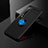 Silikon Hülle Handyhülle Ultra Dünn Schutzhülle Flexible Tasche Silikon mit Magnetisch Fingerring Ständer T02 für Xiaomi Mi 10 Blau und Schwarz