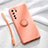 Silikon Hülle Handyhülle Ultra Dünn Schutzhülle Flexible Tasche Silikon mit Magnetisch Fingerring Ständer T03 für Huawei P40 Lite 5G Orange