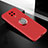 Silikon Hülle Handyhülle Ultra Dünn Schutzhülle Flexible Tasche Silikon mit Magnetisch Fingerring Ständer T04 für Xiaomi Poco F2 Pro Rot