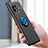 Silikon Hülle Handyhülle Ultra Dünn Schutzhülle Flexible Tasche Silikon mit Magnetisch Fingerring Ständer T05 für Xiaomi Mi 11 Lite 5G NE
