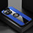 Silikon Hülle Handyhülle Ultra Dünn Schutzhülle Flexible Tasche Silikon mit Magnetisch Fingerring Ständer T08 für Xiaomi Mi 11 5G Blau