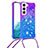 Silikon Hülle Handyhülle Ultra Dünn Schutzhülle Tasche Durchsichtig Farbverlauf Y01B für Samsung Galaxy S21 5G Blau