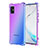 Silikon Hülle Handyhülle Ultra Dünn Schutzhülle Tasche Durchsichtig Transparent Farbverlauf für Samsung Galaxy M40S Violett