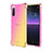 Silikon Hülle Handyhülle Ultra Dünn Schutzhülle Tasche Durchsichtig Transparent Farbverlauf für Sony Xperia 10 III SO-52B Gelb
