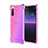 Silikon Hülle Handyhülle Ultra Dünn Schutzhülle Tasche Durchsichtig Transparent Farbverlauf für Sony Xperia 10 III SO-52B Helles Lila