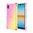 Silikon Hülle Handyhülle Ultra Dünn Schutzhülle Tasche Durchsichtig Transparent Farbverlauf für Sony Xperia Ace III SOG08 Gelb