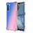 Silikon Hülle Handyhülle Ultra Dünn Schutzhülle Tasche Durchsichtig Transparent Farbverlauf G01 für Oppo F15 Blau