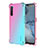 Silikon Hülle Handyhülle Ultra Dünn Schutzhülle Tasche Durchsichtig Transparent Farbverlauf G01 für Oppo F15 Cyan