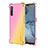Silikon Hülle Handyhülle Ultra Dünn Schutzhülle Tasche Durchsichtig Transparent Farbverlauf G01 für Oppo F15 Gelb