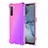 Silikon Hülle Handyhülle Ultra Dünn Schutzhülle Tasche Durchsichtig Transparent Farbverlauf G01 für Oppo F15 Rosa