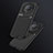 Silikon Hülle Handyhülle Ultra Dünn Schutzhülle Tasche Flexible mit Magnetisch D01 für Huawei Honor X9a 5G Schwarz