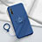 Silikon Hülle Handyhülle Ultra Dünn Schutzhülle Tasche Flexible mit Magnetisch Fingerring Ständer A01 für Huawei P smart S Blau