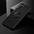 Silikon Hülle Handyhülle Ultra Dünn Schutzhülle Tasche Flexible mit Magnetisch Fingerring Ständer A01 für Oppo A72 Schwarz