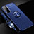 Silikon Hülle Handyhülle Ultra Dünn Schutzhülle Tasche Flexible mit Magnetisch Fingerring Ständer A01 für Samsung Galaxy S23 5G Blau