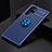 Silikon Hülle Handyhülle Ultra Dünn Schutzhülle Tasche Flexible mit Magnetisch Fingerring Ständer A01 für Samsung Galaxy S23 Ultra 5G Blau